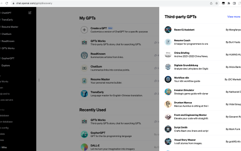 GPTs 导航站，可向量检索，有 Chrome 插件
